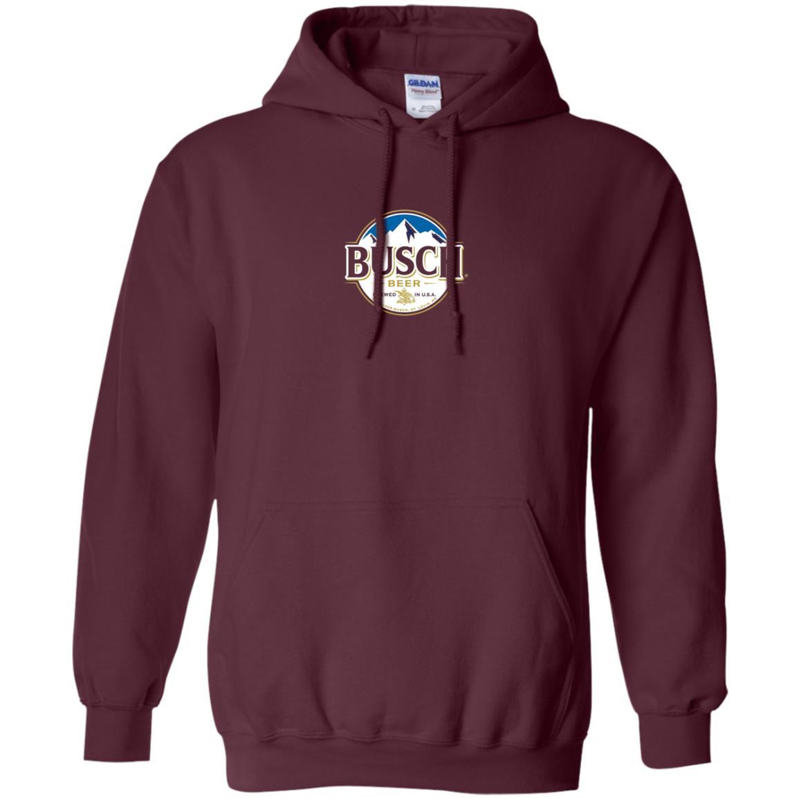 Beer Lovers T-shirt Busch Beer Maroon