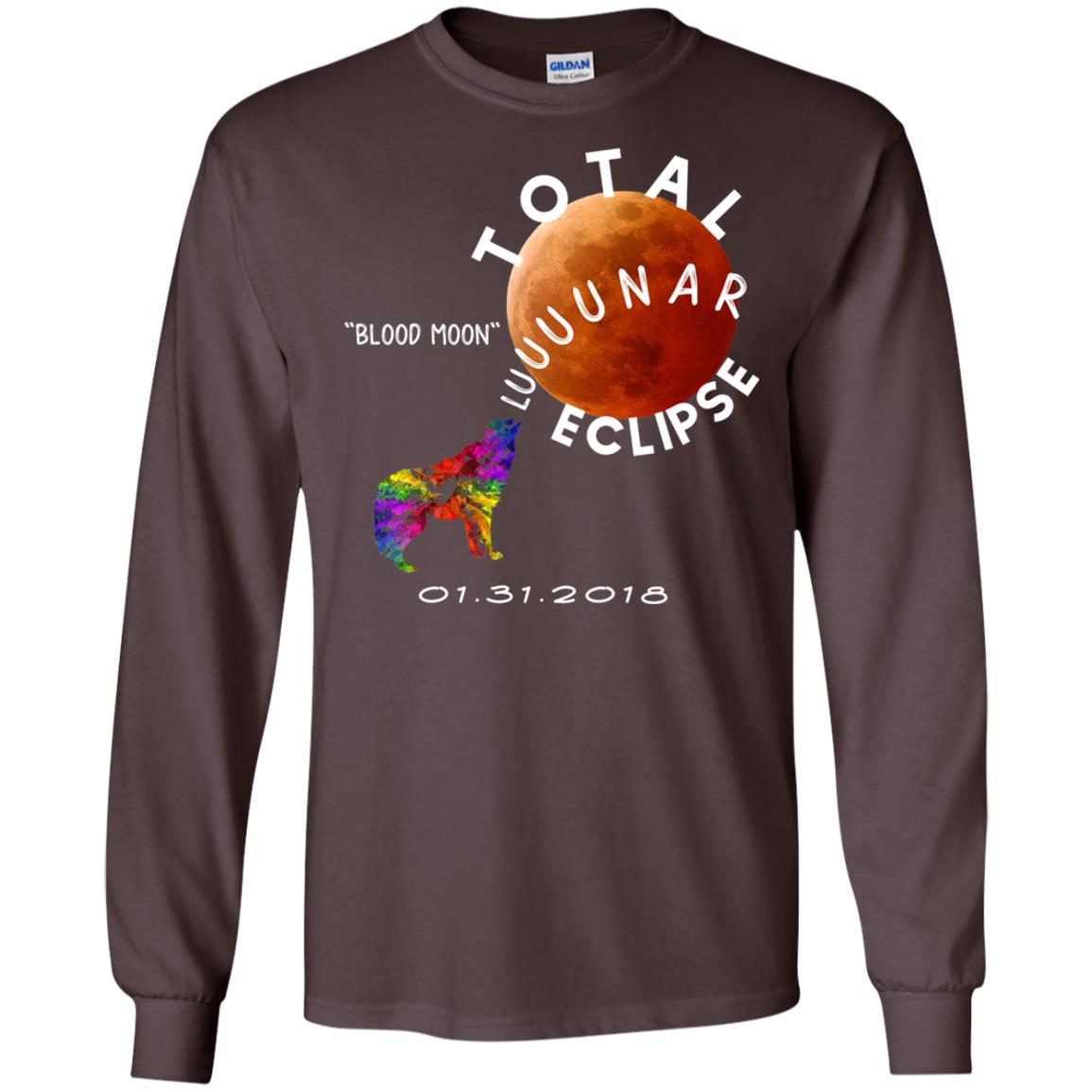 Best Total Lunar Eclipse Shirt 2018 Blood Moon T-shirt Dark Chocolate