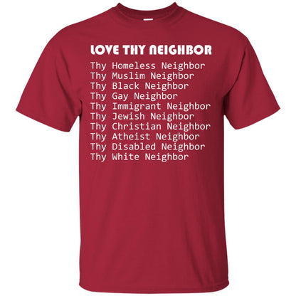 Love Thy Neighbor Pun Interfaith Tolerance Religion T-shirt Cardinal