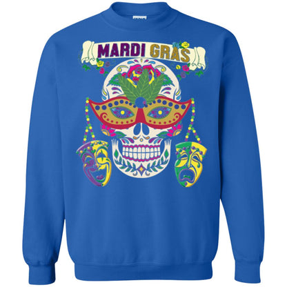 Mardi Gras Skull T-shirt Royal