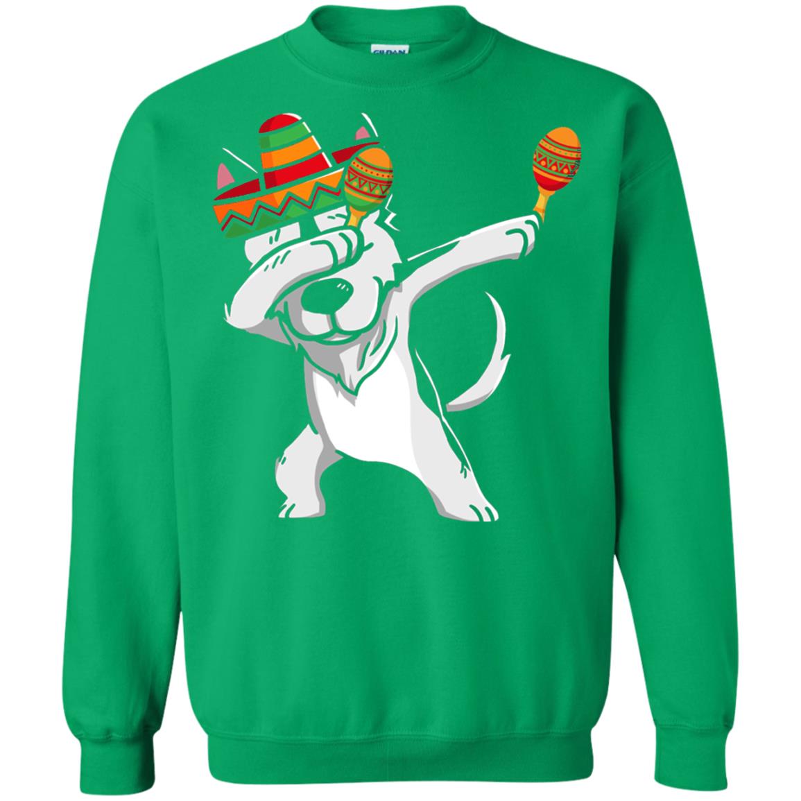 Dabbing Husky Funny Cinco De Mayo T-shirt Irish Green