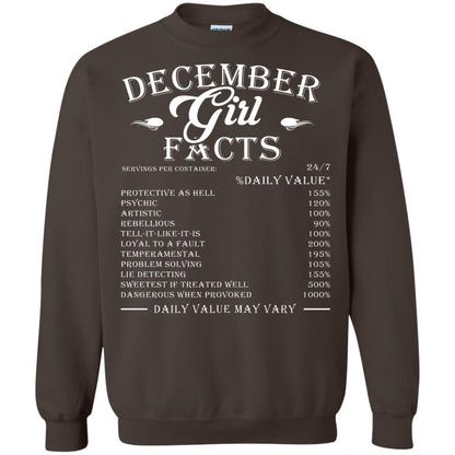 December Girl Facts T-shirt Dark Chocolate