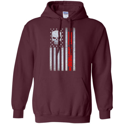 Grungy American Flag Skull Diesel Brothers T-shirt Maroon