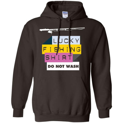 Fisherman T-shirt Lucky Fishing Shirt Do Not Wash Dark Chocolate
