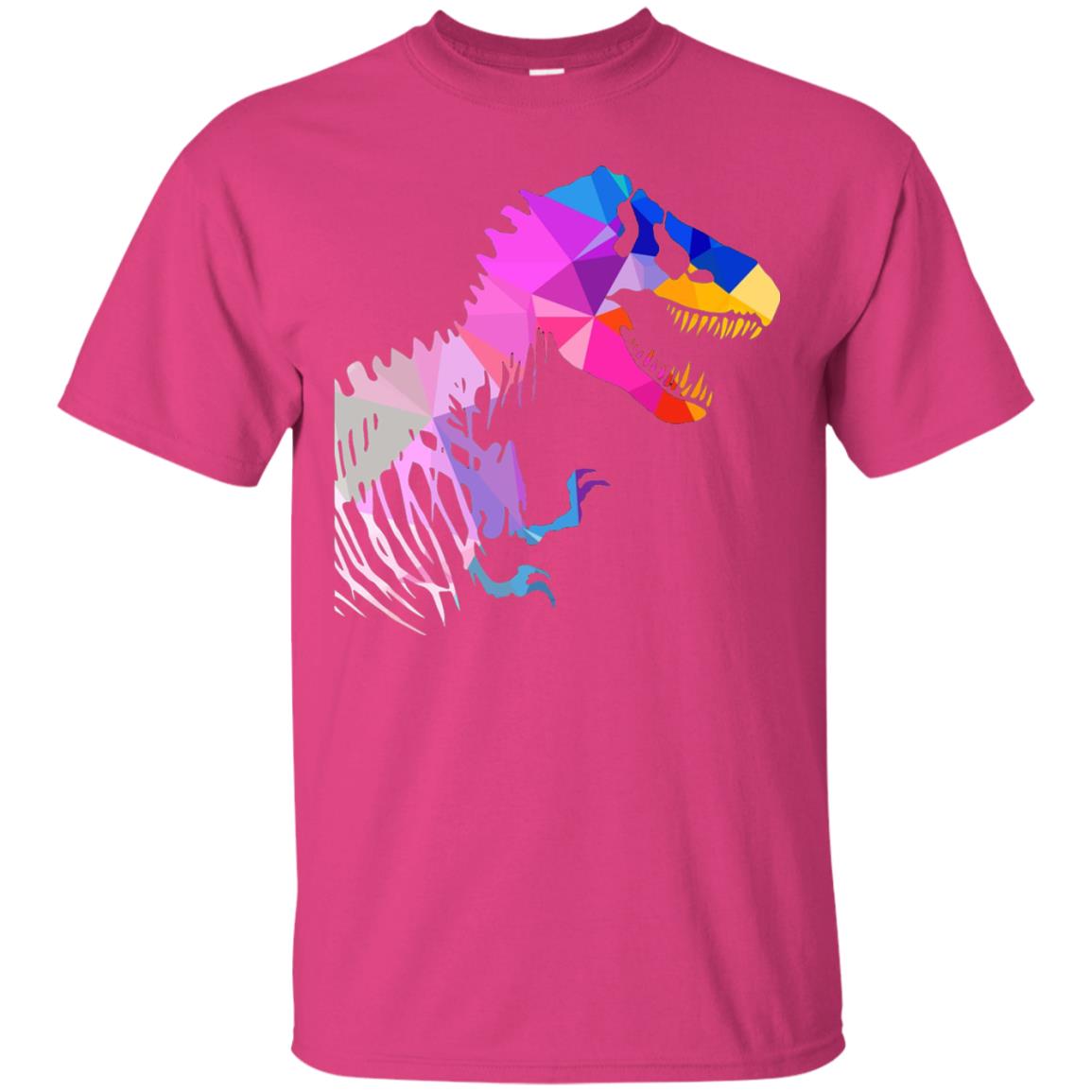 Geometric Abstract Triangular Pattern Dinosaur T-shirt Heliconia