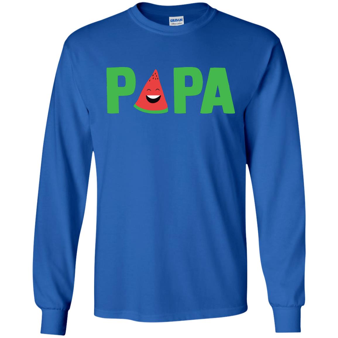 Papa Watermelon Funny Summer Melon Fruit Shirt For Mens Royal