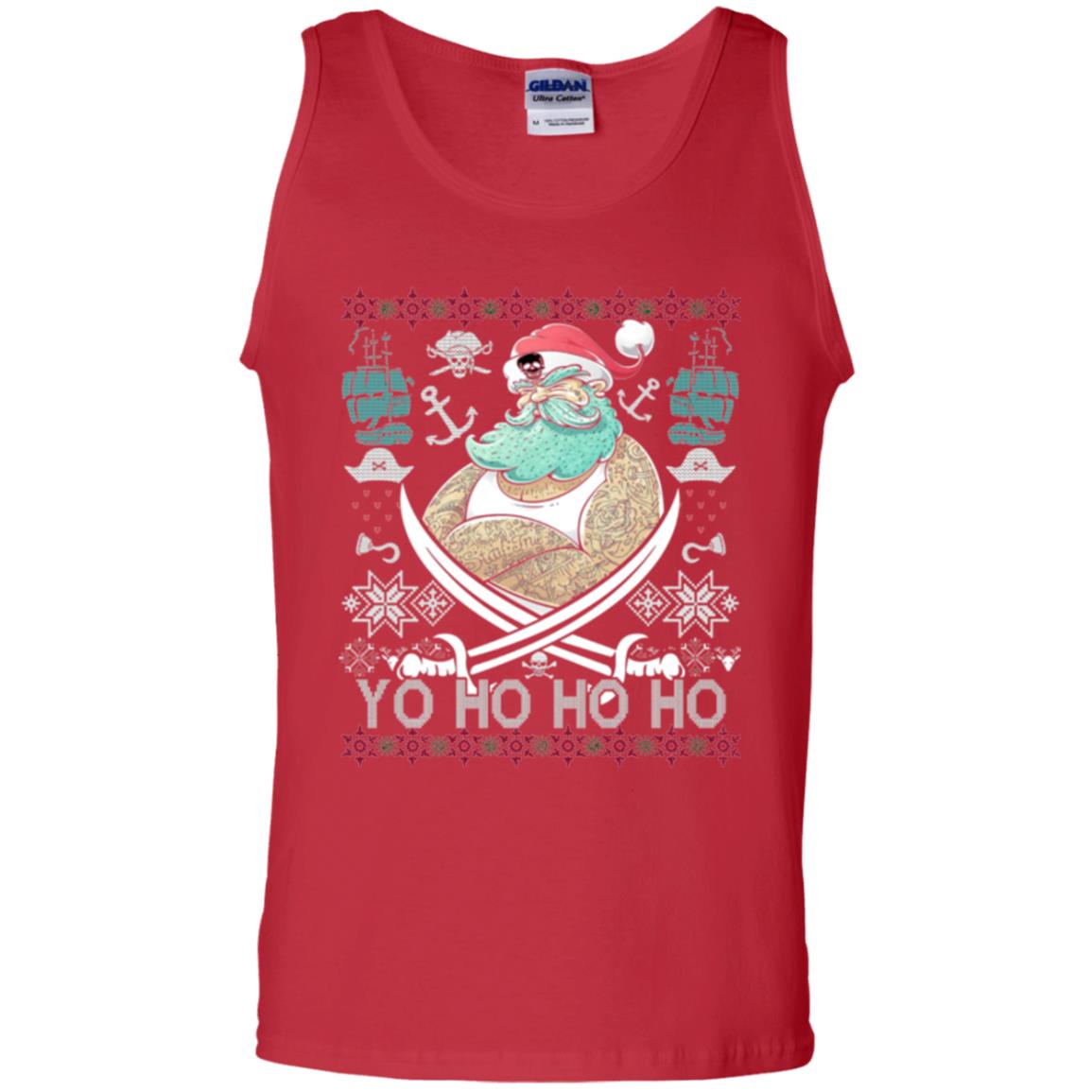 Christmas T-shirt Santa Pirate Red