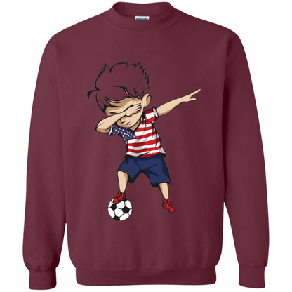 Dabbing Soccer Boy United States Jersey Shirt Usa Football Maroon