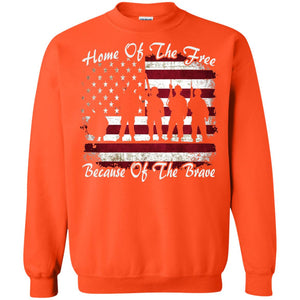 Home Of The Free Because Of The Brave Flag Military Shirt