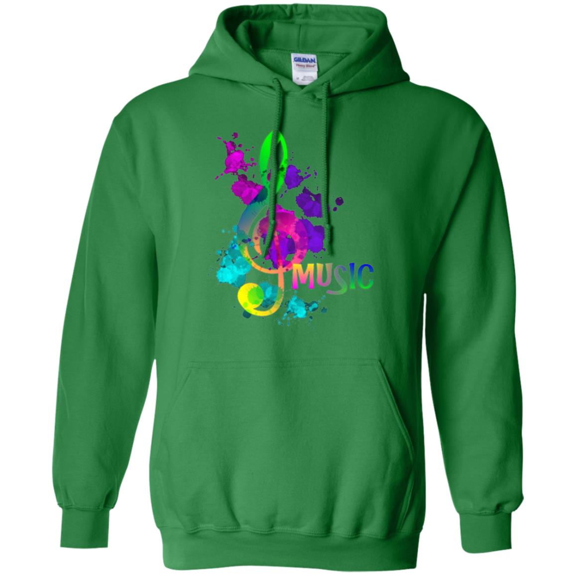 Funky Colorful Music Treble Clef Musican T-shirt Irish Green