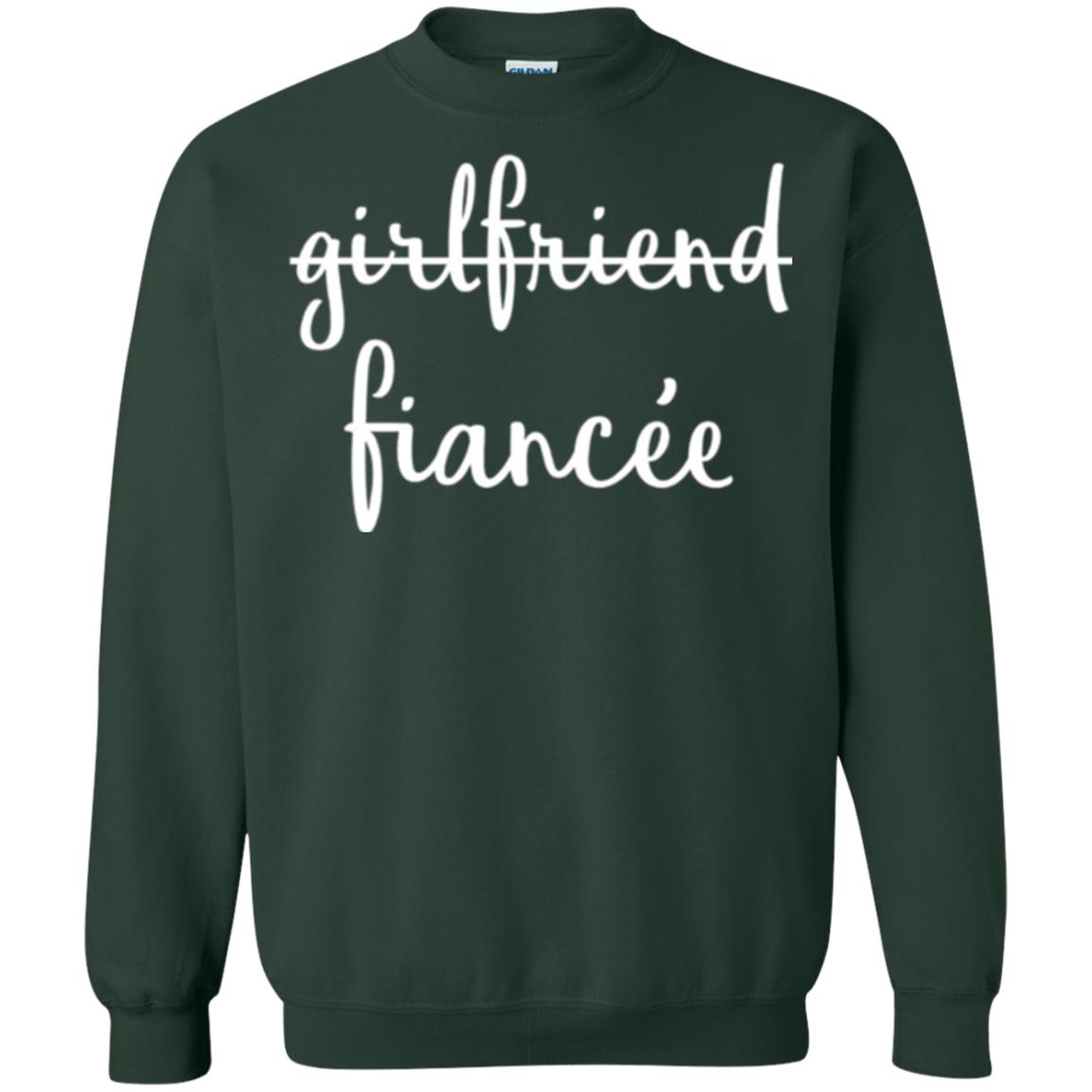 Fiance Engagement Party T-shirt Girlfriend Fiancee Forest Green