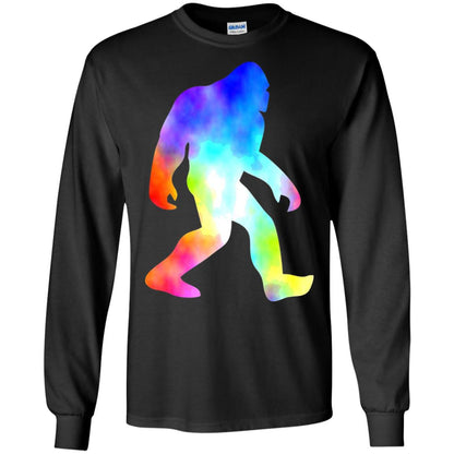 Bigfoot Sasquatch Neon T-shirt Black