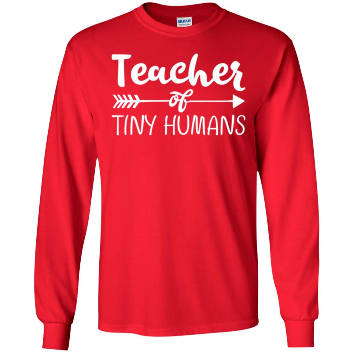 Kindergarten Preschool T-shirt Teacher Of Tiny Humans Red