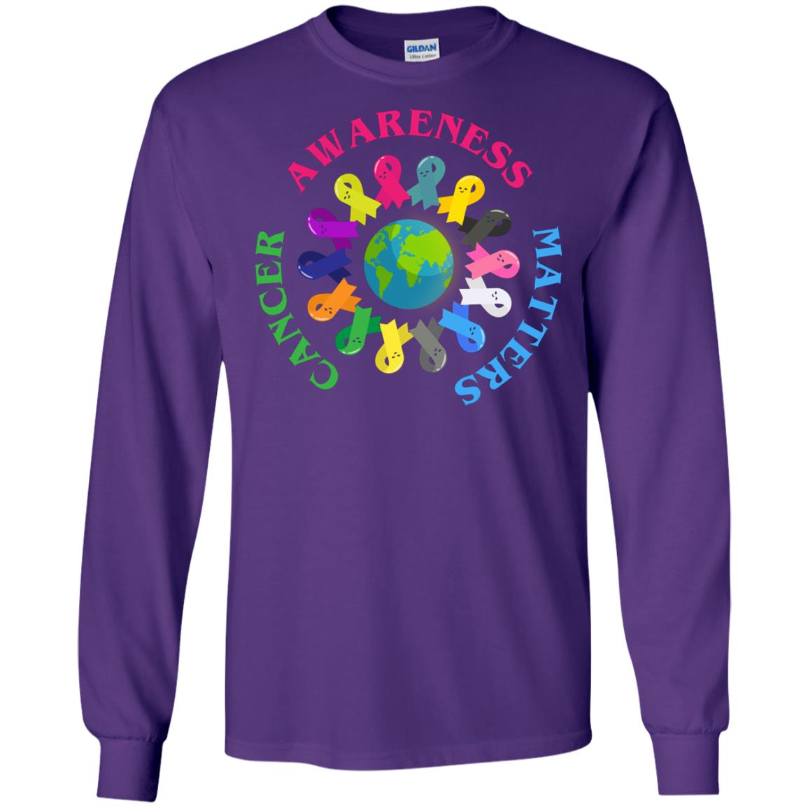 All Cancer Ribbons For All Cancer Awareness T-shirt Purple