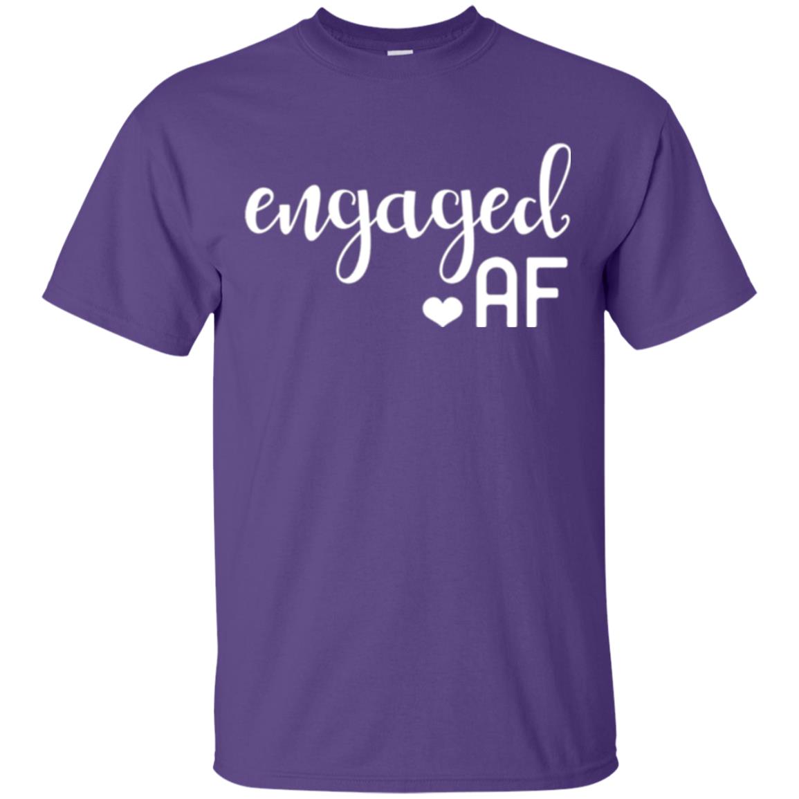 Fiance Engagement Party Womens Engaged Af T-shirt Purple