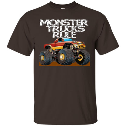 Monster Trucks Rule T-shirt Dark Chocolate