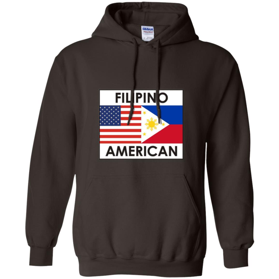 Filipino American T-shirt Philippines Usa Flags Dark Chocolate