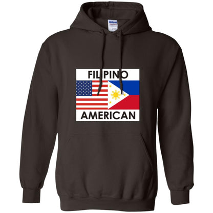 Filipino American T-shirt Philippines Usa Flags Dark Chocolate