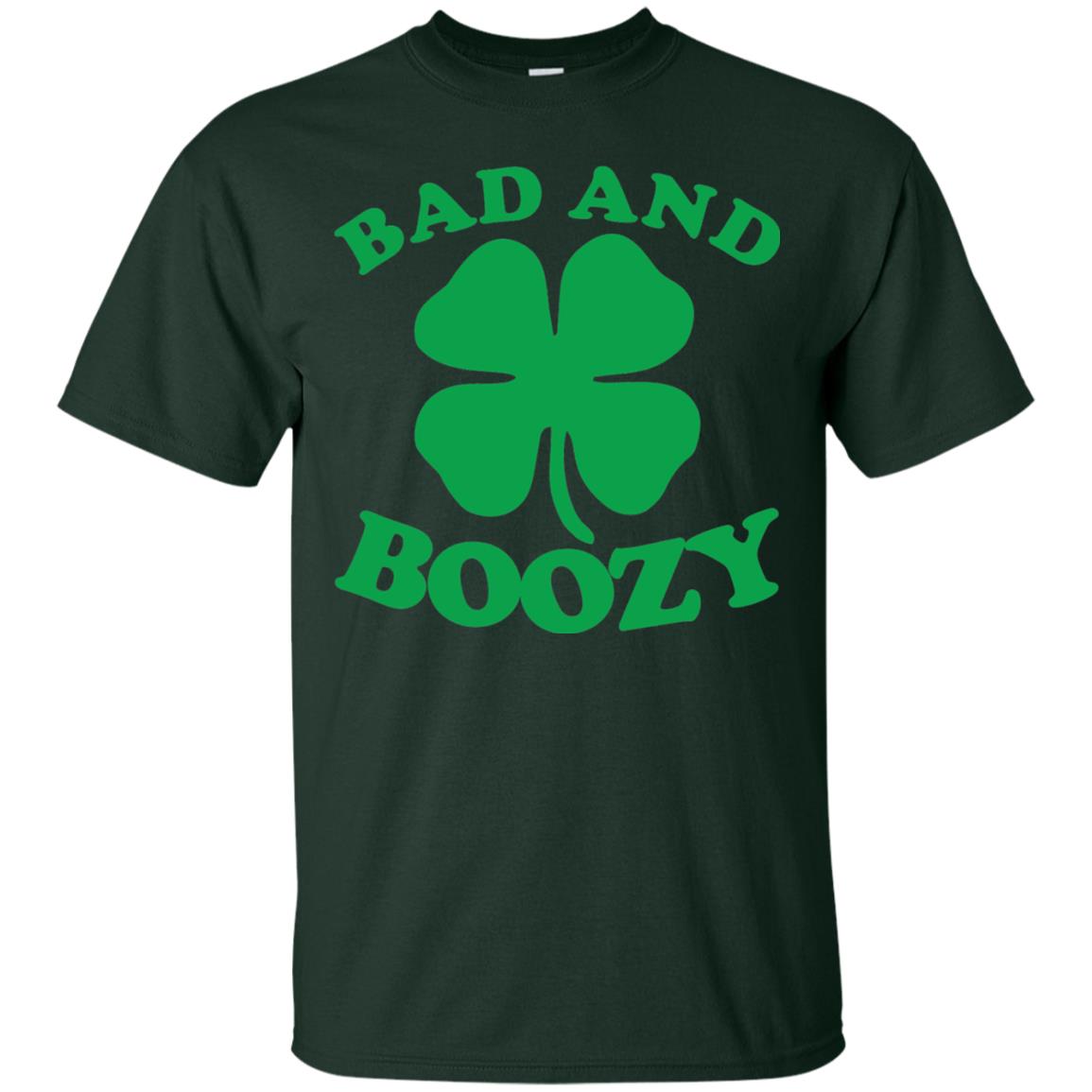 Bad And Boozy Saint Patricks Day T-shirt Forest
