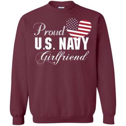 Pride U.s. Army Shirt Proud Navy Girlfriend Heart Maroon