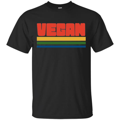Vegan T-shirt Retro Style Veganism Black