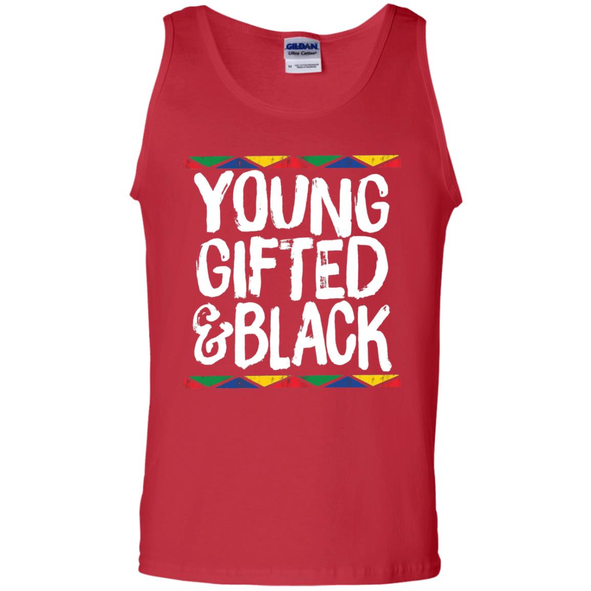 African Pride History Heritage T-shirt Young Gifted And Black Red