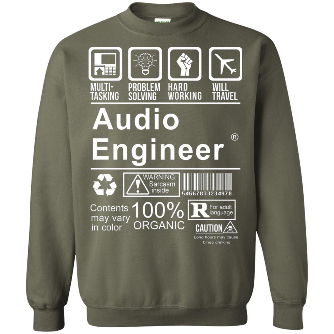Audio Engineer Shirt Multi Tasking Problem Solving Military Green