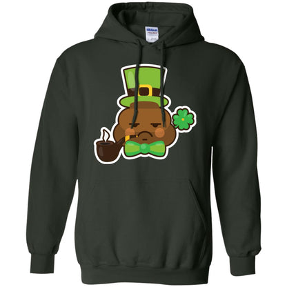 Saint Partick's Day T-shirt Leprechaun Poop Emoji With Patrick Hat Forest Green