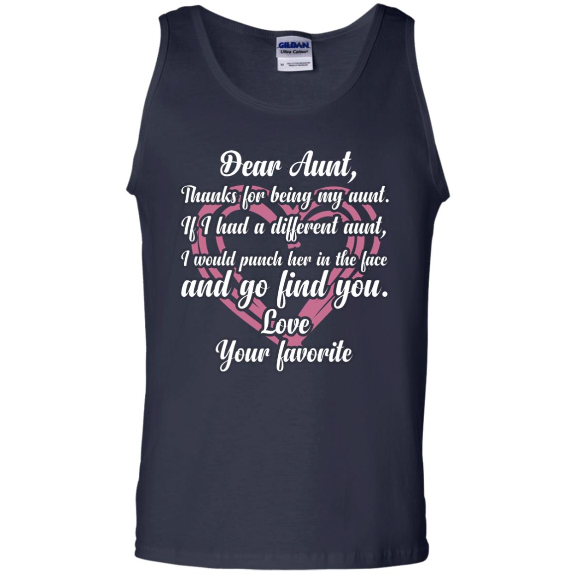 Dear Aunt Thank For Being My Aunt Family T-shirt Navy
