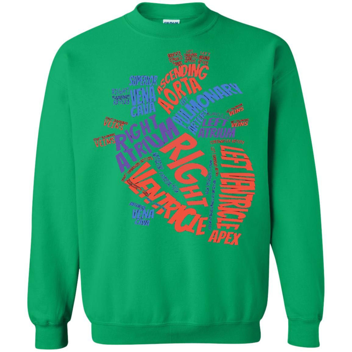 Anatomical Heart T-shirt Irish Green