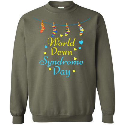 World Down Syndrome Day 21st March Gift Shirt Military Green