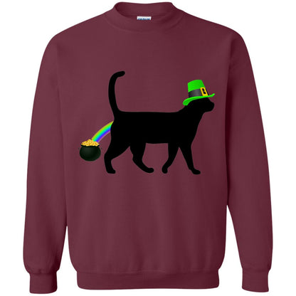 Cat Leprechaun Funny Cat Saint Patrick_s Day T-shirt Maroon