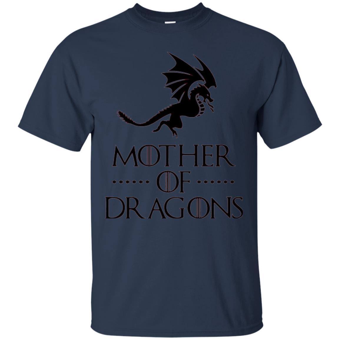 Throne Dragon T-shirt Mother Of Dragons Game Navy