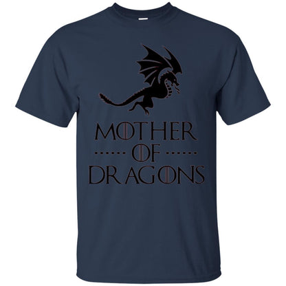 Throne Dragon T-shirt Mother Of Dragons Game Navy