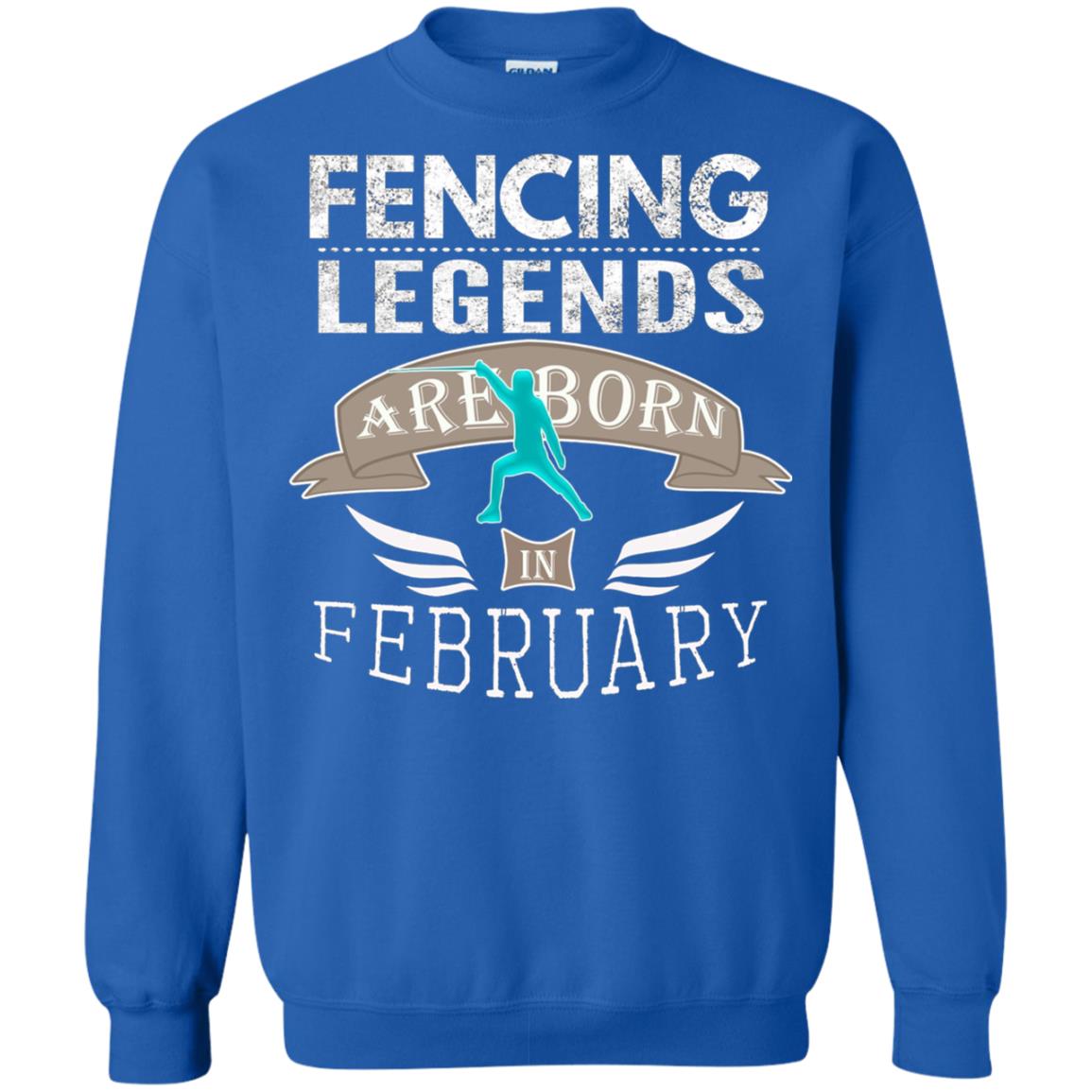 Fencing Legends Are Born In February Fencing Lover T-shirt Royal