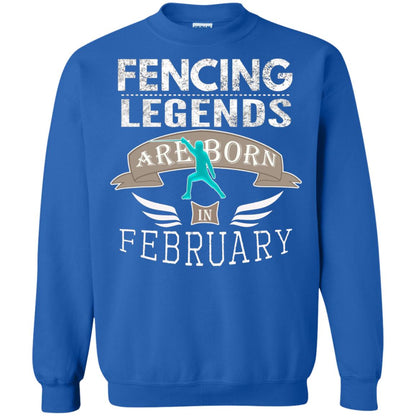 Fencing Legends Are Born In February Fencing Lover T-shirt Royal