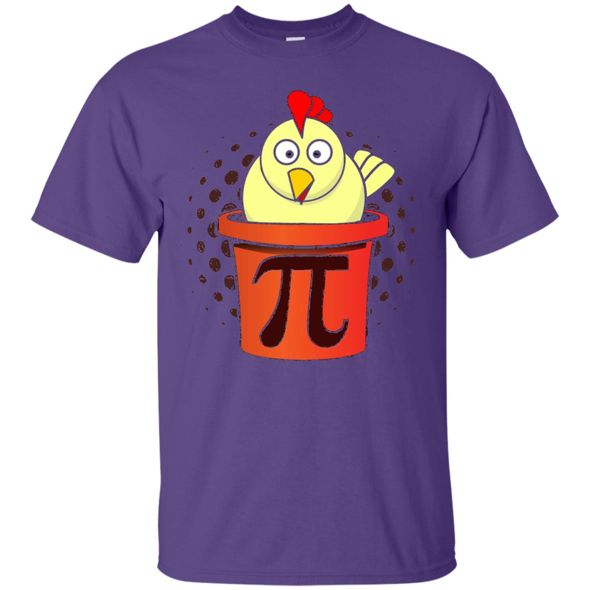 Chicken Pot Pi Funny Math T-shirt Purple
