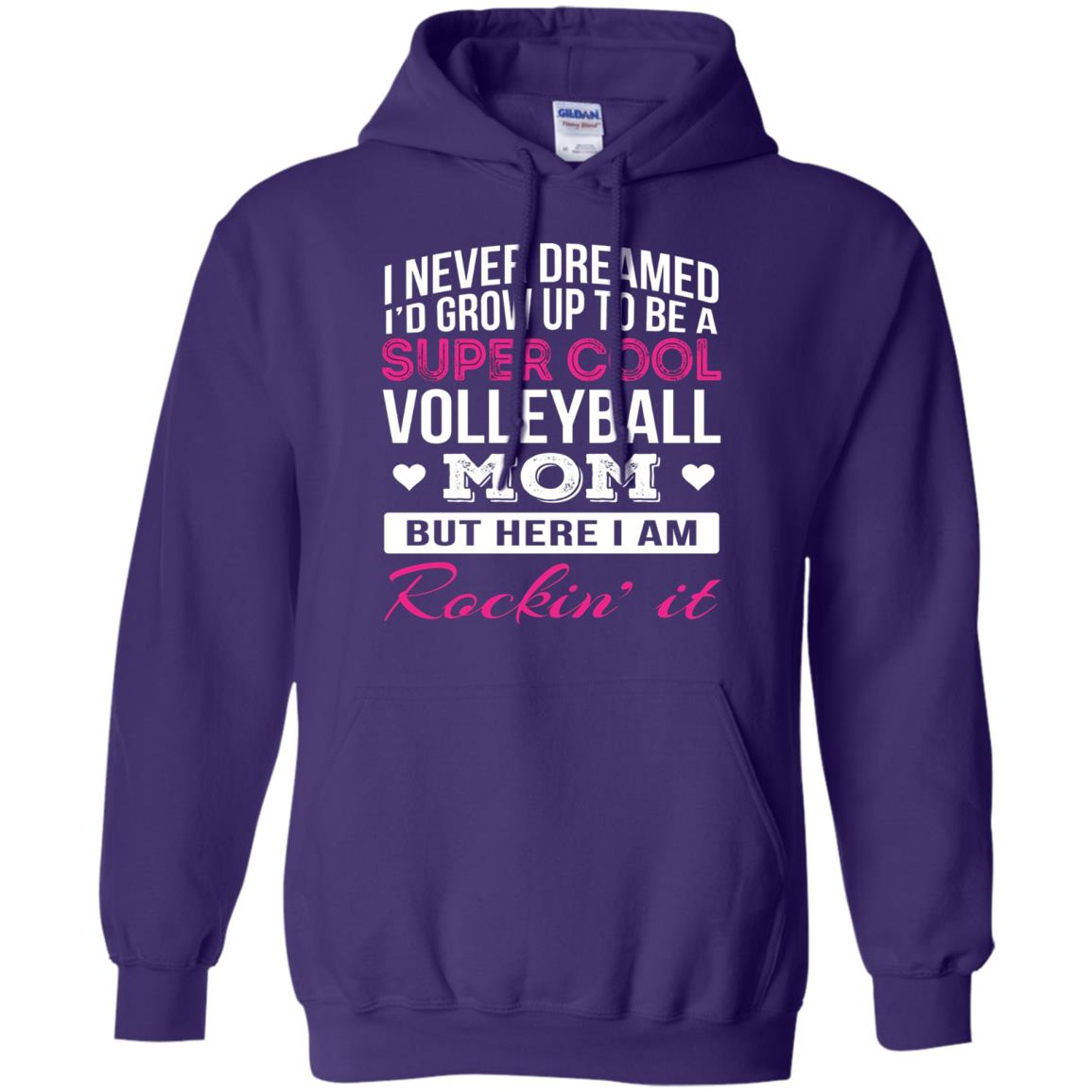 Id Grow Up To Be A Super Cool Volleyball Mom Shirt Purple