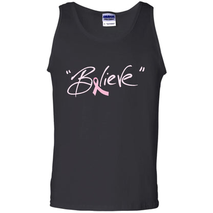 Breast Cancer Awareness Shirt Pink Ribbon Believe Black