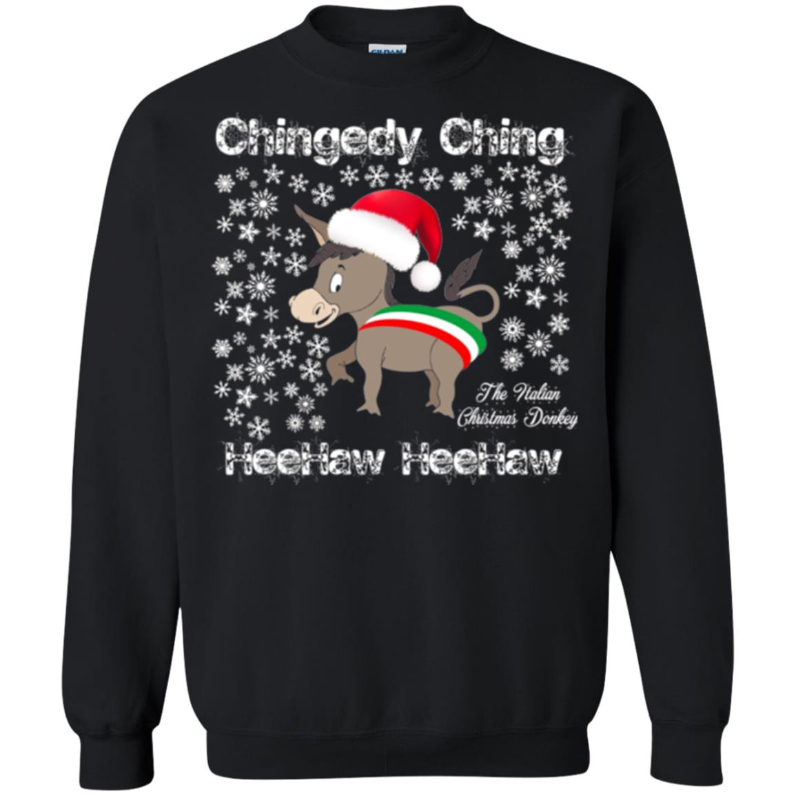 Christmas T-shirt The Italian Christmas Donkey Black