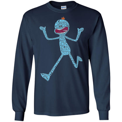 Cartoon T-shirt It_s Mr. Meeseeks Typography Navy
