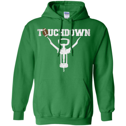 Football T-shirt Touchdown Funny Football Wine Lovers Irish Green