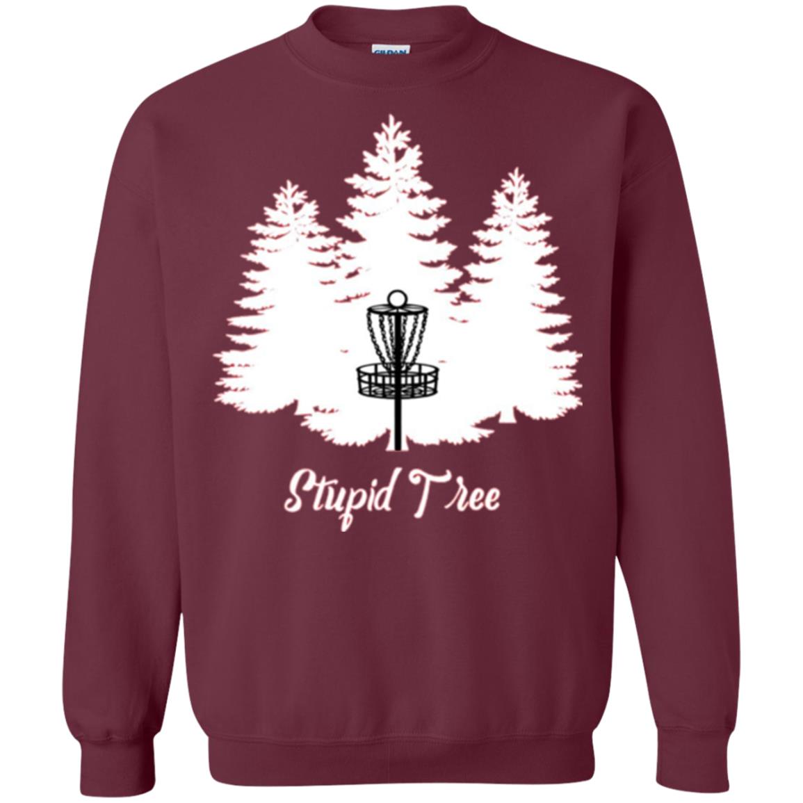 Disc Golf T-shirt Stupid Tree Maroon