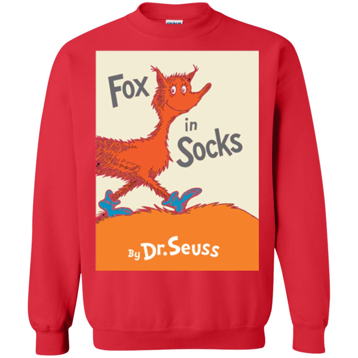 Dr. Seuss Fox In Socks Book Lover T-shirt Red