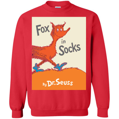 Dr. Seuss Fox In Socks Book Lover T-shirt Red