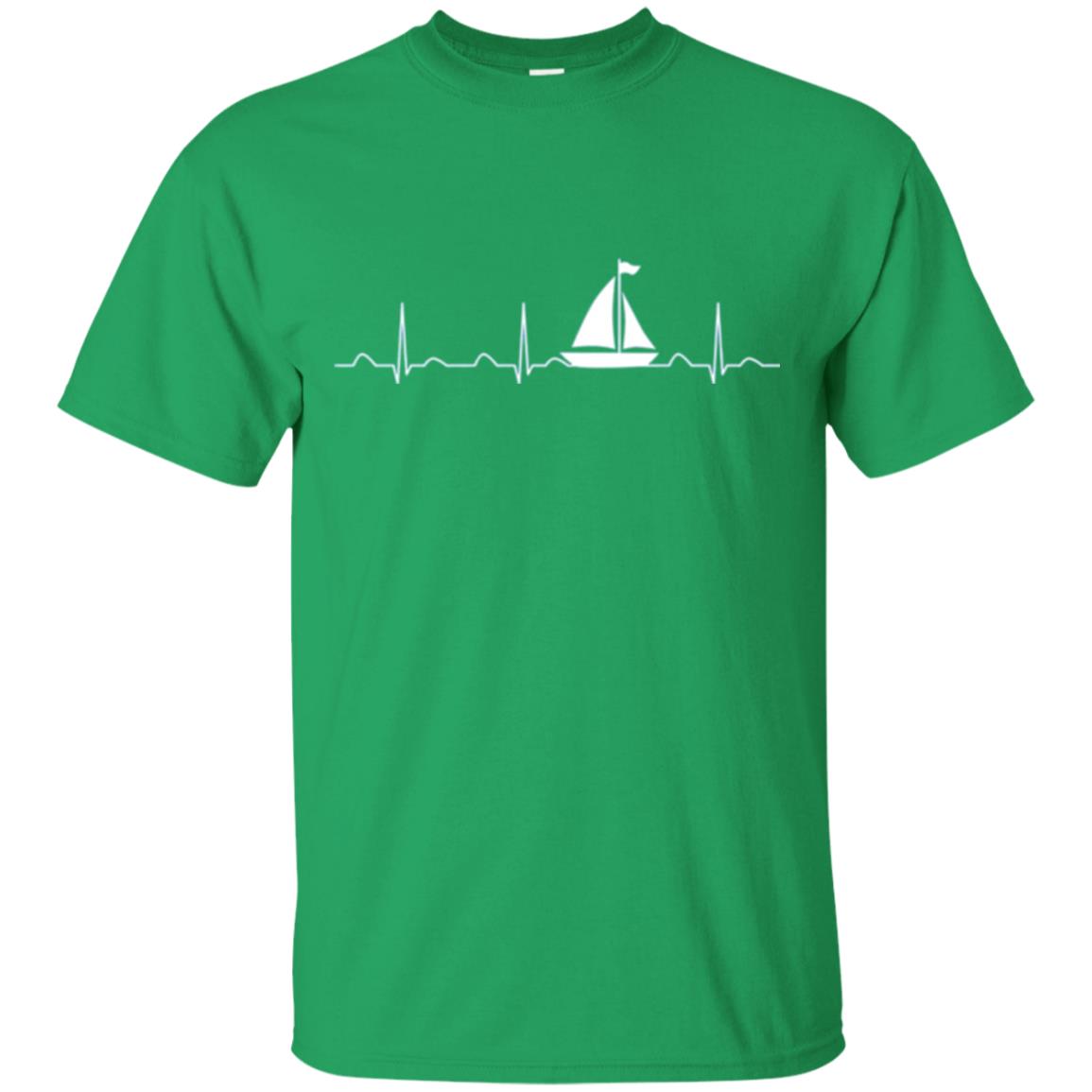 Boating Sailor T-shirt Heartbeat Irish Green