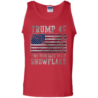 Trump 45 Find Your Safe Space Snowflake T-shirt Red
