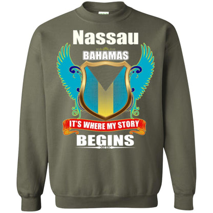 Bahamian T-shirt Nassau Bahamas T-shirt Military Green