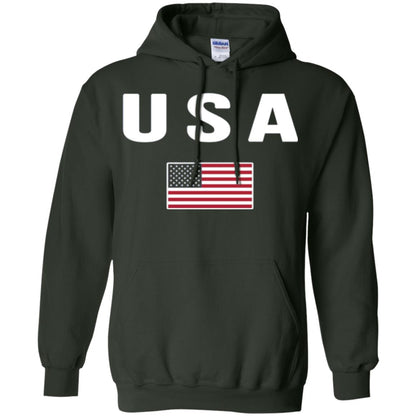 American Flag Us America United States T-shirt Forest Green