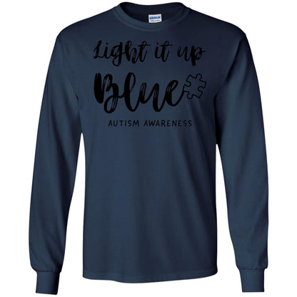 Autism Awareness Shirts Light It Up Blue Navy